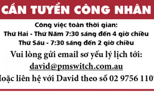 CẦN TUYỂN CÔNG NHÂN.