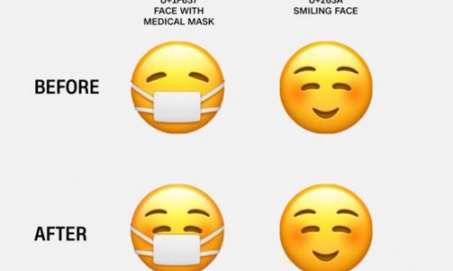 Apple tạo thay đổi nhỏ cho biểu tượng emoji đeo khẩu trang.
